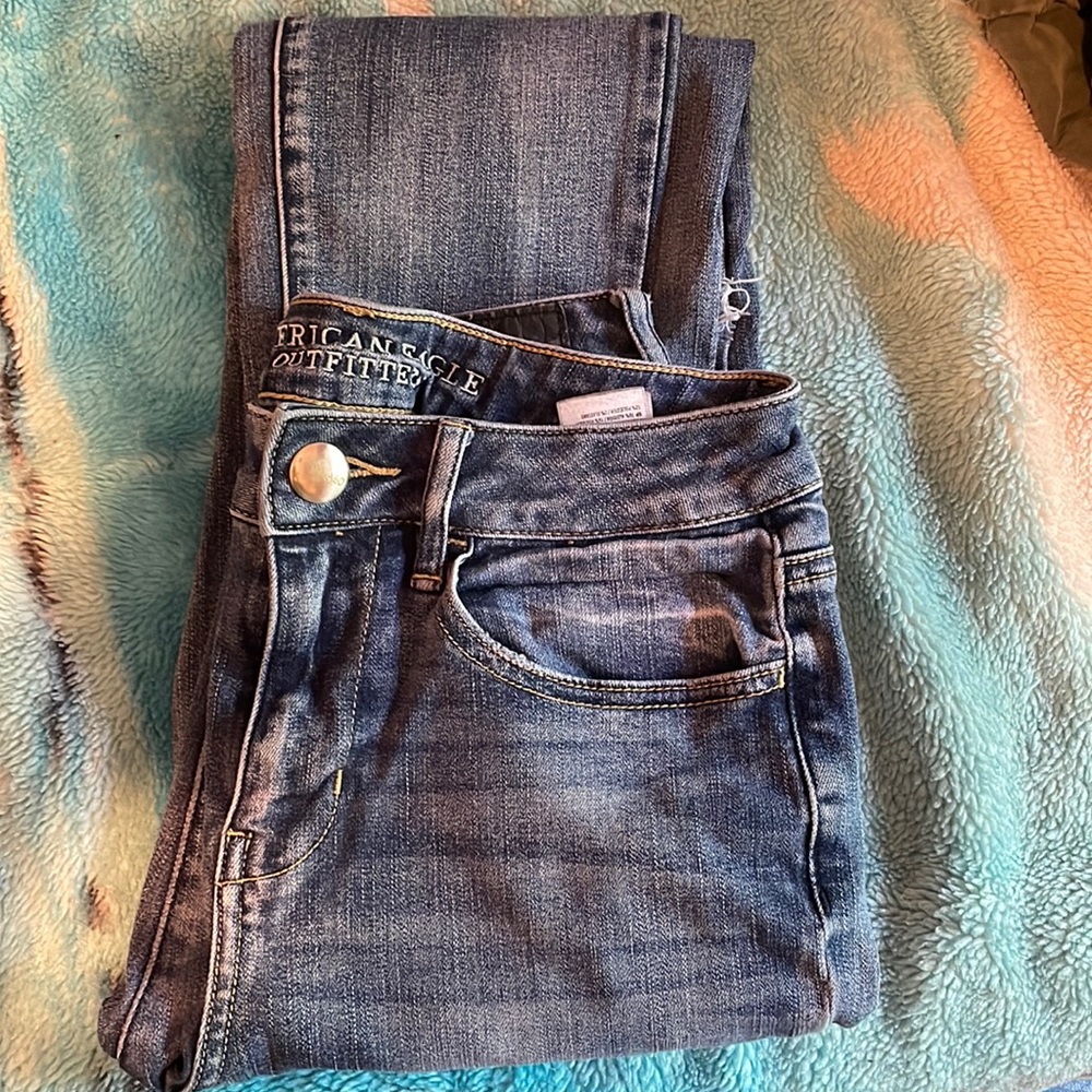 American eagle jeans with a rip on both knees